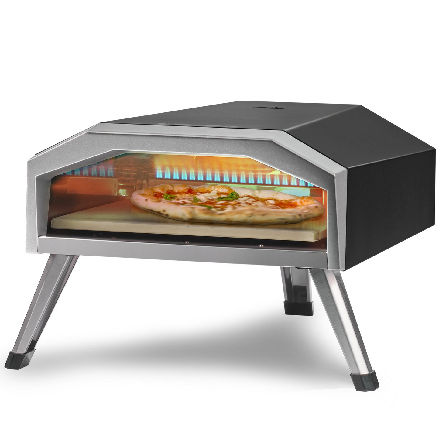 VEVOR Gas Pizza Oven, 13-inch Outdoor Pizza Oven, Thick Stainless Steel Propane Pizza Maker with Pizza Stone, Portable Outside Gas Pizza Grill for Backyard Camping Picnic, CSA Certified