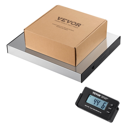 VEVOR Digital Shipping Scale, 49 ft Wireless Control, 440 lbs x 1.7 oz. Postal Scale, with Timer, Tare Function, HD LCD Screen Package Scale for Luggage, Home, Post Office, AC/DC Powered, FCC Listed