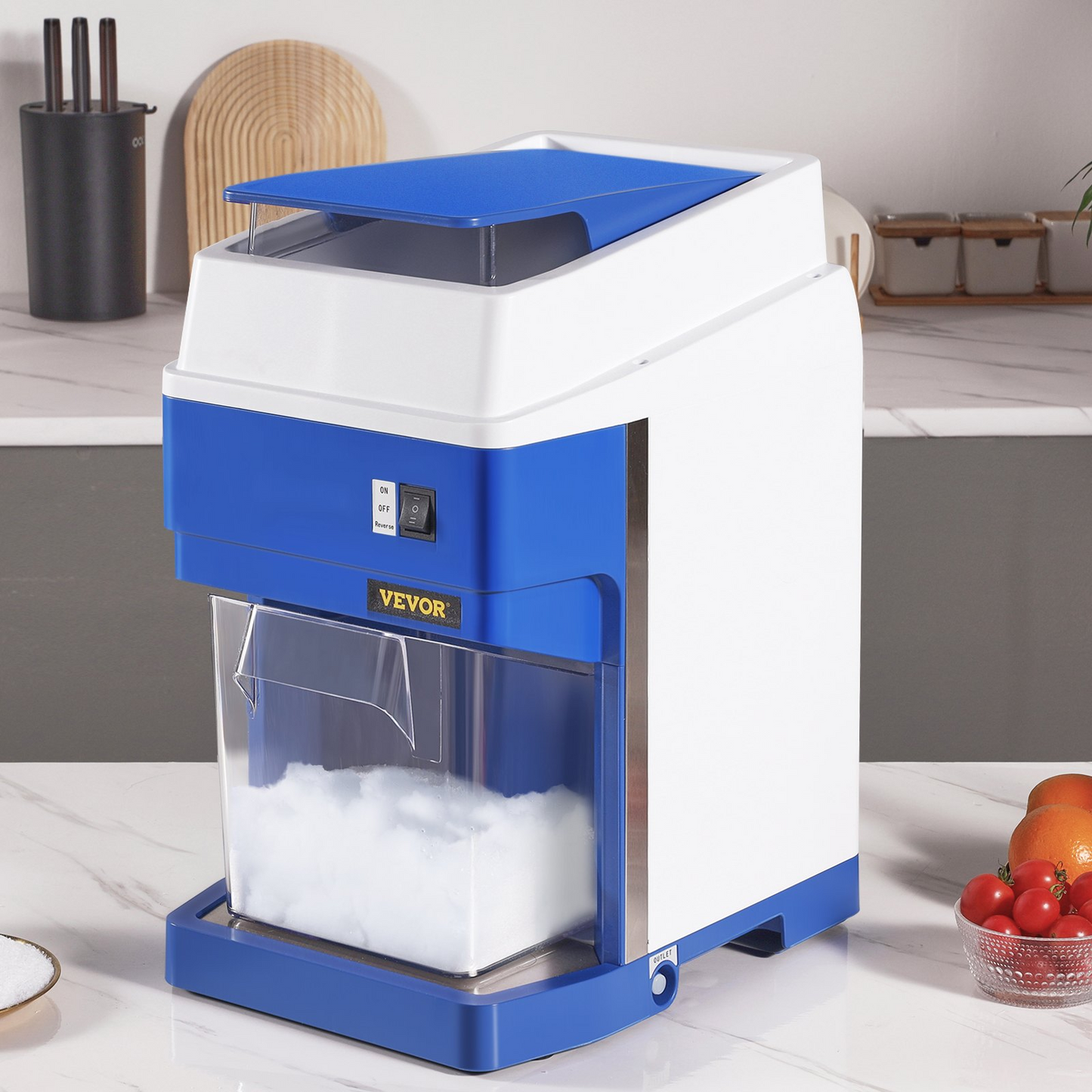 VEVOR Commercial Ice Shaver Crusher, 265lbs Per Hour Electric Snow Cone Maker with 4.4lbs Ice Box, 300W Tabletop Shaved Ice Machine for Parties Events Snack Bar, Home and Commercial Use