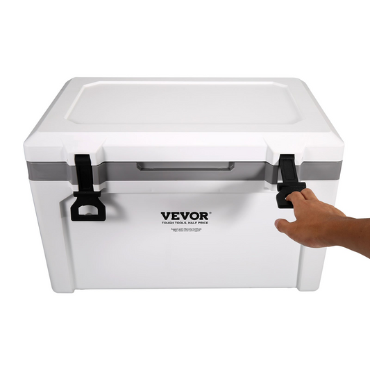 VEVOR Insulated Portable Cooler, 52 qt, Holds 50 Cans, Ice Retention Hard Cooler with Heavy Duty Handle, Ice Chest Lunch Box for Camping, Beach, Picnic, Travel, Outdoor, Keeps Cool for up to 6 Days