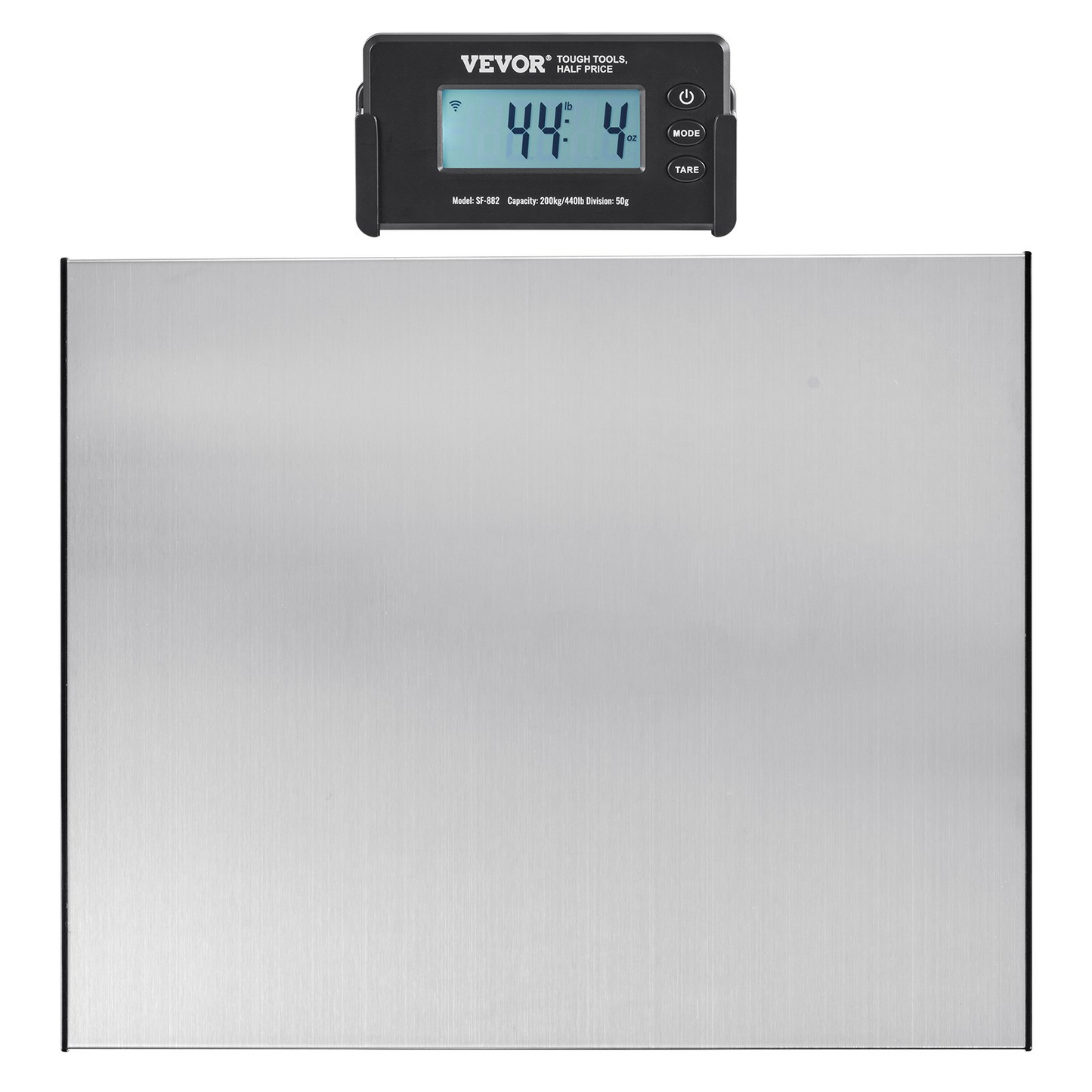 VEVOR Digital Shipping Scale, 49 ft Wireless Control, 440 lbs x 1.7 oz. Postal Scale, with Timer, Tare Function, HD LCD Screen Package Scale for Luggage, Home, Post Office, AC/DC Powered, FCC Listed