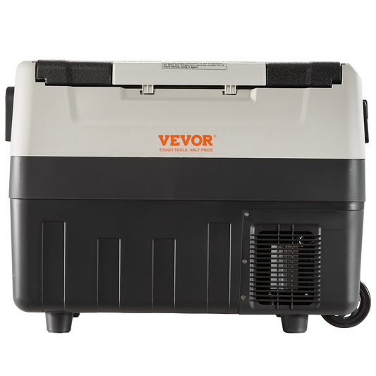 VEVOR Car Refrigerator, 12 Volt Car Refrigerator Fridge, 58 QT/55 L Dual Zone Portable Freezer, -4℉-50℉ Adjustable Range, 12/24V DC and 100-240V AC Compressor Cooler for Outdoor, Camping, Travel, RV