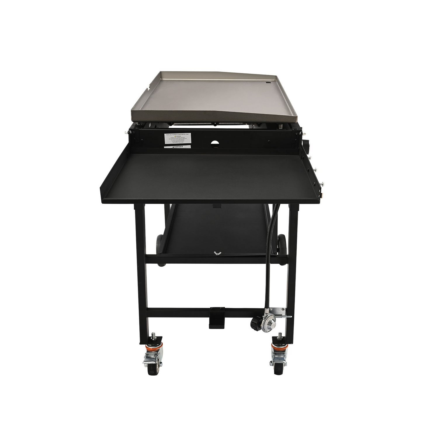 VEVOR Commercial Griddle on Cart, 36" Heavy Duty Manual Flat Top Griddle, Outdoor Cooking Station with Side Shelves, Steel LPG Gas Griddle, 4-Burners Restaurant Portable Grill -  60,000 BTU