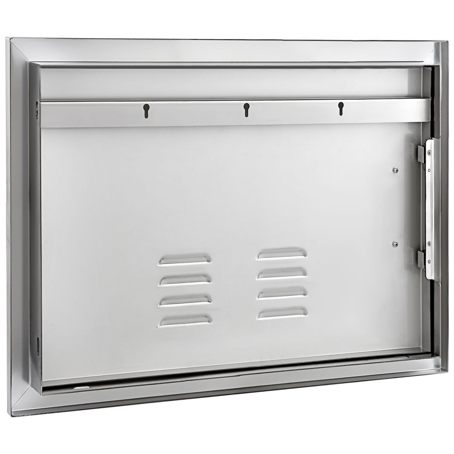 VEVOR BBQ Access Door 24 x 17 Inch Horizontal Island Door with Vents Stainless Steel Single Access Door Flush Mount Outdoor Kitchen