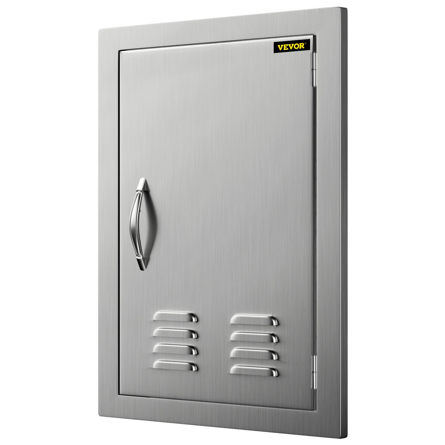 VEVOR BBQ Access Door 17 x 24 Inch Vertical Island Door with Vents Stainless Steel Single Access Door Flush Mount Outdoor Kitchen