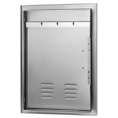 VEVOR BBQ Access Door 17 x 24 Inch Vertical Island Door with Vents Stainless Steel Single Access Door Flush Mount Outdoor Kitchen