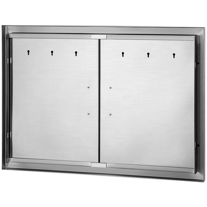 VEVOR Outdoor Kitchen Access 30.5"X 21" Wall Construction Stainless Steel Flush Mount for BBQ Island, 30.5inch x 21inch, Double Door