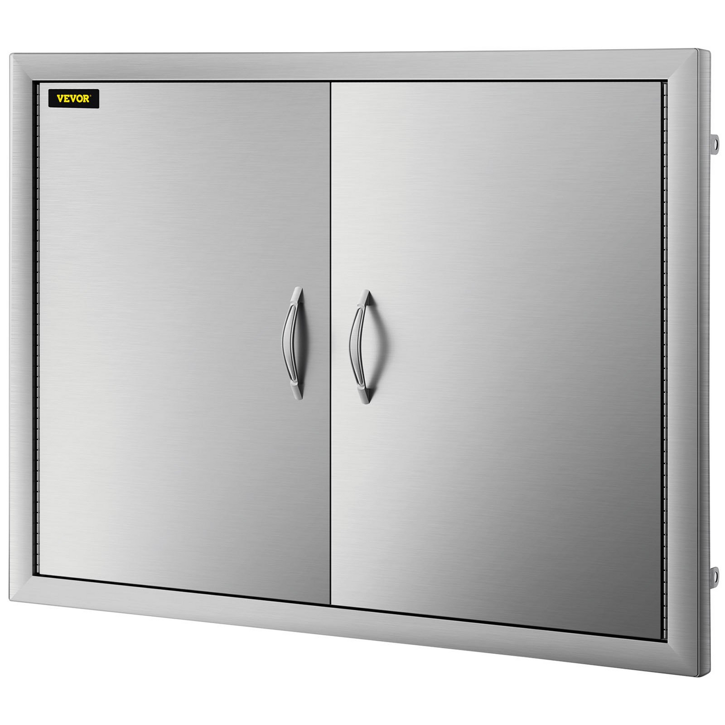 VEVOR BBQ Double Access Door 31W x 24H Inch, BBQ Door Stainless Steel Wall Construction Vertical, Outdoor Kitchen Door for BBQ Island, Grilling Station, Outside Cabinet Door (Interior Shelves Not Included)