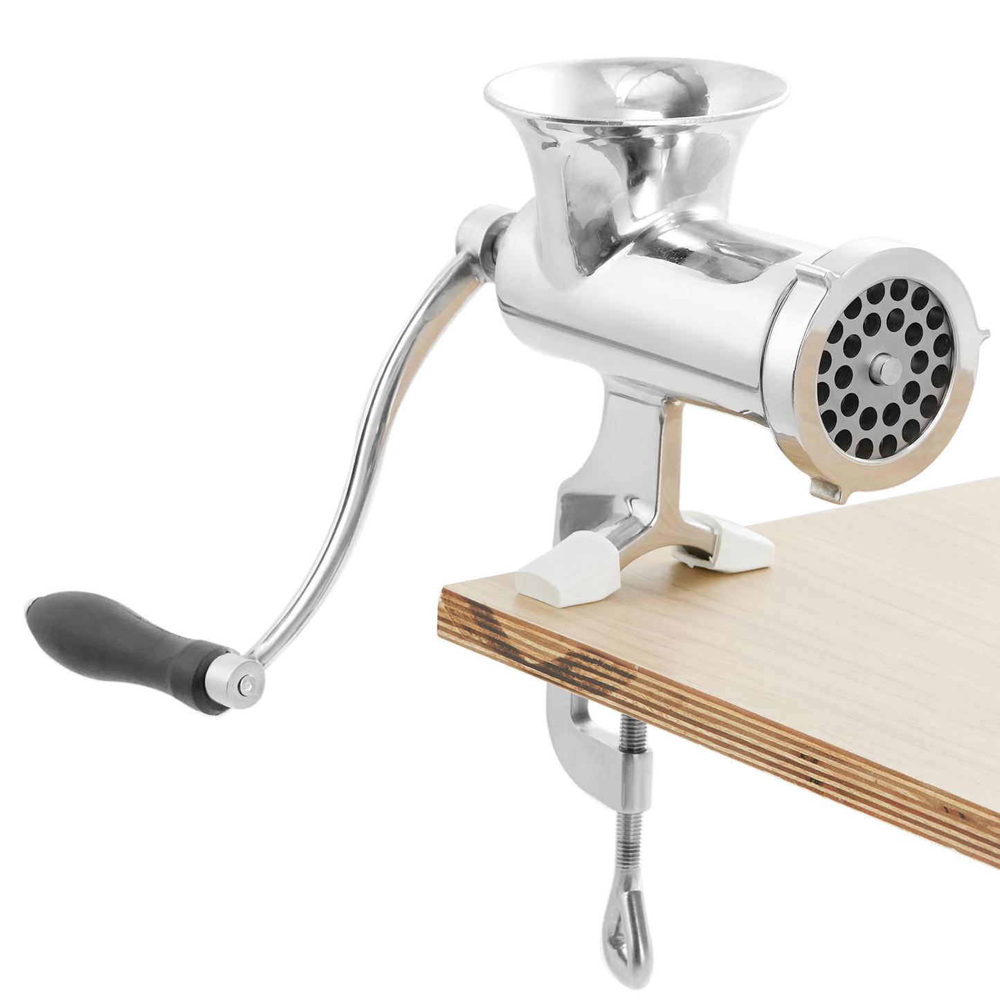 VEVOR Manual Meat Grinder, 304 Stainless Steel Hand Meat Grinder with Steel Table Clamp, Meat Mincer Sausage Maker & 2 Cutting Plates, Cookie Attachment, Sausage Tube for Beef Pepper Mushroom Cookie