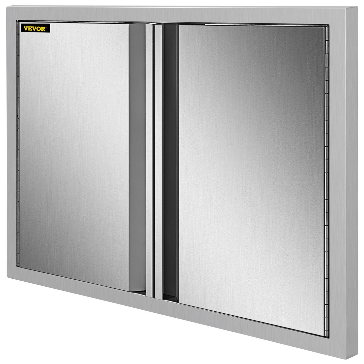 VEVOR BBQ Access Door 30.5W x 21H Inch, Double BBQ Door Stainless Steel with Recessed Handle, Outdoor Kitchen Doors for BBQ Island, Grill Station, Outside Cabinet