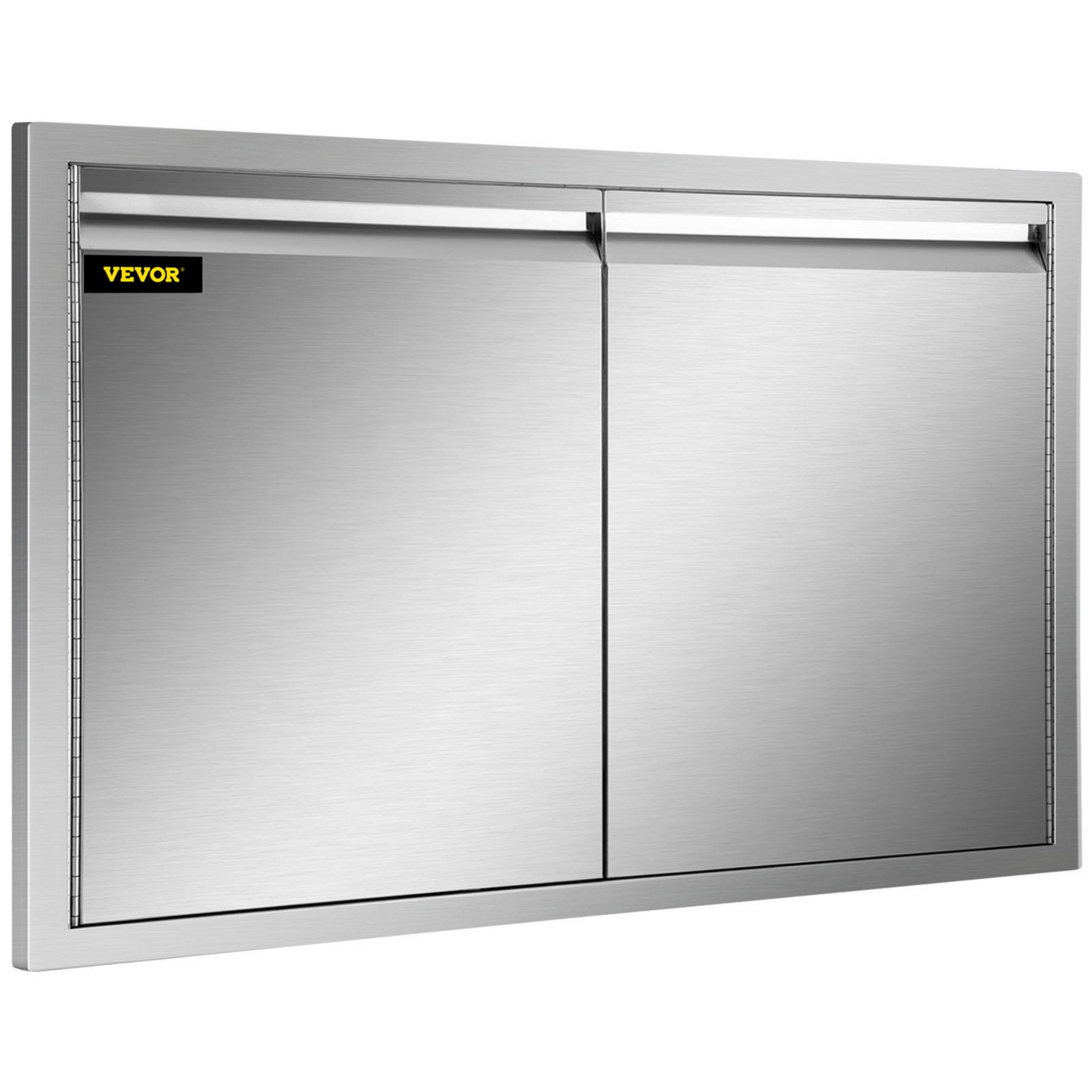 VEVOR Double Access Door, 30''Wx21''H Outdoor Kitchen Door, Double Wall Stainless Steel Outdoor Cabinets with Hooks, Brushed Steel Access Door BBQ Doors, Easy to Install for BBQ Island Grill Station