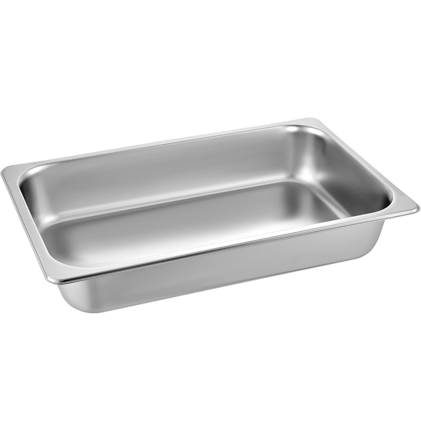 VEVOR 6 Pack Steam Table Pans 20.9 x 12.8 x 3.9 Inch Deep Steam Table Pan Full Size 13L Deep Food Container Stainless Steel Oven Tray Hotel Pans Anti-Jam Steam Table Food Pan