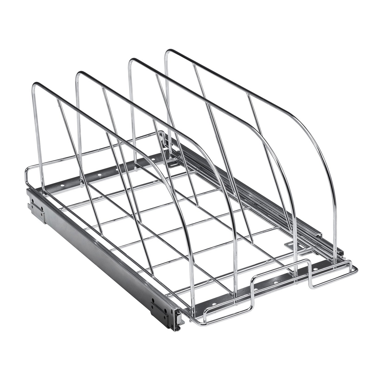 VEVOR Pan and Pot Rack, Expandable Pull Out Under Cabinet Organizer, Cookie Sheet Baking Pans tray Organization, Adjustable Wire Dividers, Steel Lid Holder for Kitchen Cabinet & Pantry Storage, 11.7"W