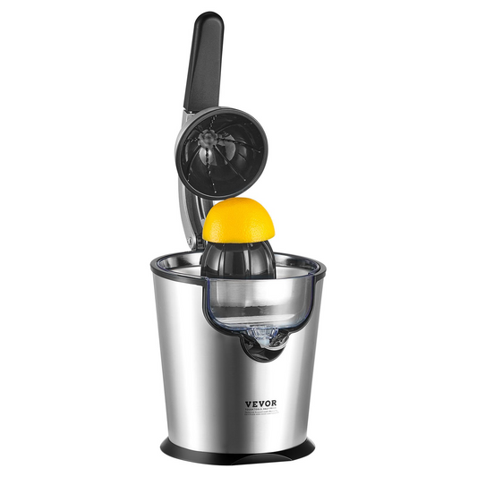 VEVOR Electric Citrus Juicer, Orange Juice Squeezer with Two Size Juicing Cones, 300W Stainless Steel Orange Juice Maker with Soft Grip Handle, For Oranges, Grapefruits, Lemons and Other Citrus Fruits