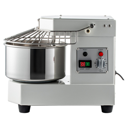 VEVOR Commercial Food Mixer, 8.5Qt Capacity, 450W Dual Rotating Dough Kneading Machine with Food-grade Stainless Steel Bowl, Security Shield & Timer Included, Baking Equipment for Restaurant Pizzeria