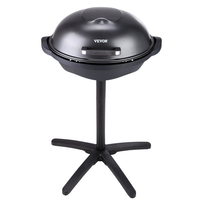 VEVOR Indoor/Outdoor Electric Grill, 1800W 200sq.in Electric BBQ Grill with Zone Grilling Surface, Removable Stand, Non-stick Patio Grill with Adjustable Temperature for Party Camping Yard