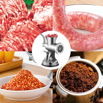 VEVOR Meat Grinder Manual 304 Stainless Steel Hand Operated Meat Grinder Multifunctional Crank Sausage Maker Coffee Powder Grinder for Household for Beef Chicken Pepper Mushroom Coffee