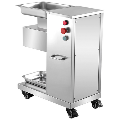 VEVOR 110V Commercial Meat Cutter Machine 1100LB/H Electric Meat Cutting Machine 750W Commercial Meat Slicer 3mm Blade Restaurant Food Slicer Stainless Steel For Kitchen Restaurant Supermarket