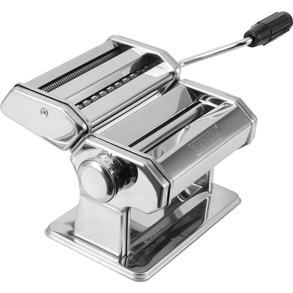 VEVOR Pasta Maker Machine, 9 Adjustable Thickness Settings Noodles Maker, Stainless Steel Noodle Rollers and Cutter, Manual Hand Press, Pasta Making Kitchen Tool Kit, Perfect for Spaghetti Lasagna