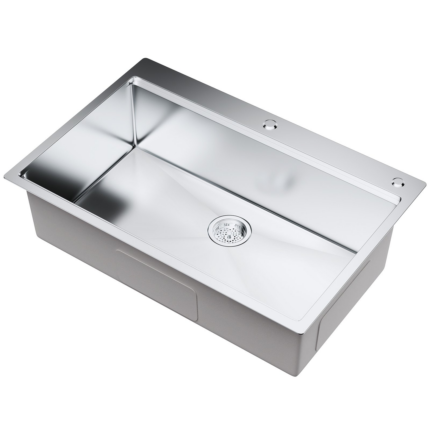 VEVOR Kitchen Sink, 304 Stainless Steel Drop-In Sinks, Top Mount Single Bowl Basin with Ledge and Accessories, Household Dishwasher Sinks for Workstation, RV, Prep Kitchen, and Bar Sink, 33 inch