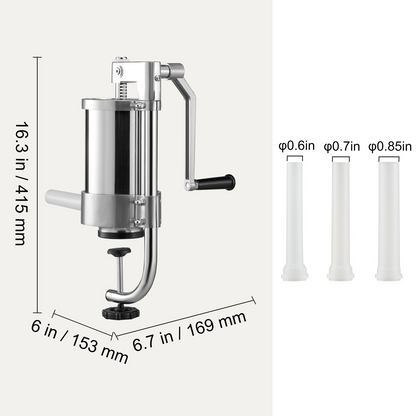 VEVOR Sausage Stuffer 2.5LBS/1.5L Capacity Homemade Sausage Maker Stainless Steel