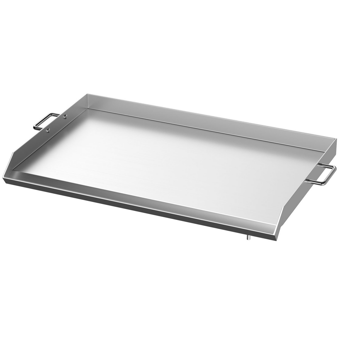 VEVOR Stainless Steel Griddle,32" X 17" Universal Flat Top Rectangular Plate , BBQ Charcoal/Gas Grill with 2 Handles and Grease Groove with Hole，Grills for Camping, Tailgating and Parties .