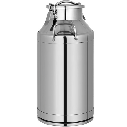 VEVOR 304 Stainless Steel Milk Can 50 Liter Milk Bucket Wine Pail Bucket 13.25 Gallon Milk Can Tote Jug with Sealed Lid Heavy Duty