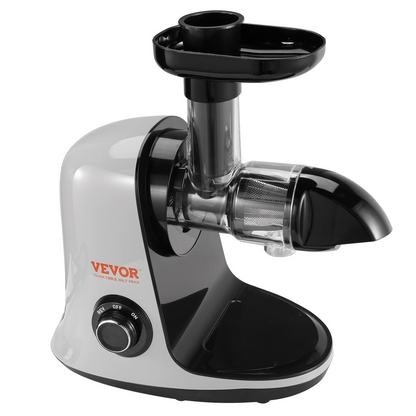 VEVOR Slow Masticating Juicer, Cold Press Juicer Machine with Reverse Function, Quiet Motor Slow Juicer, Juice Extractor Maker Easy to Clean with Brush, for High Nutrient Fruits Vegetables