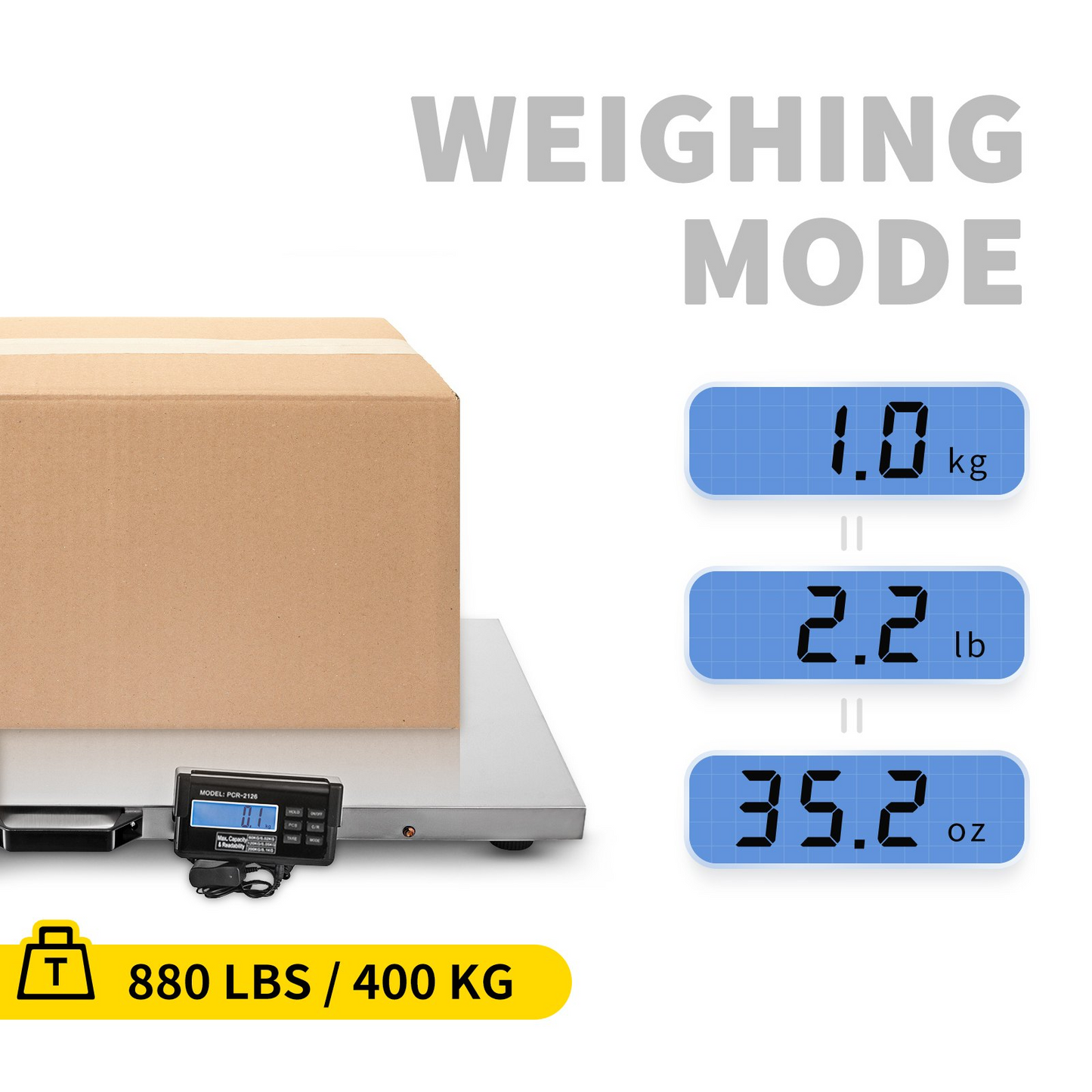 VEVOR 880Lbs x 0.2Lbs Livestock Scale Shipping Scales Large Platform 40.6x20.9Inch Stainless Steel Vet Scale Industrial Floor Scale Large Animal Dog Pig Scale Goat Weight Scale Pet Digital Scale