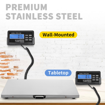 VEVOR 880Lbs x 0.2Lbs Livestock Scale Shipping Scales Large Platform 40.6x20.9Inch Stainless Steel Vet Scale Industrial Floor Scale Large Animal Dog Pig Scale Goat Weight Scale Pet Digital Scale