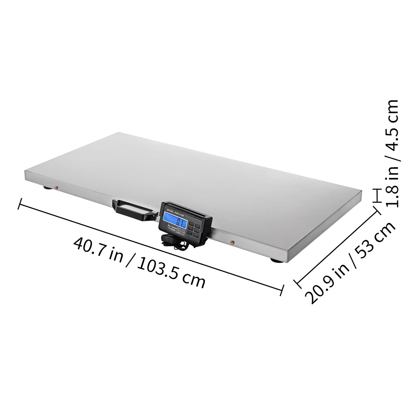 VEVOR 880Lbs x 0.2Lbs Livestock Scale Shipping Scales Large Platform 40.6x20.9Inch Stainless Steel Vet Scale Industrial Floor Scale Large Animal Dog Pig Scale Goat Weight Scale Pet Digital Scale