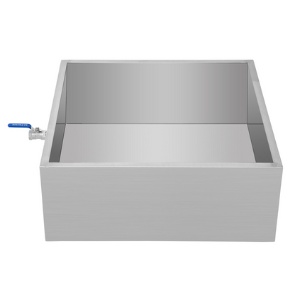 VEVOR Maple Syrup Evaporator Pan 24x24x9.5 Inch Stainless Steel Maple Syrup Boiling Pan with Valve