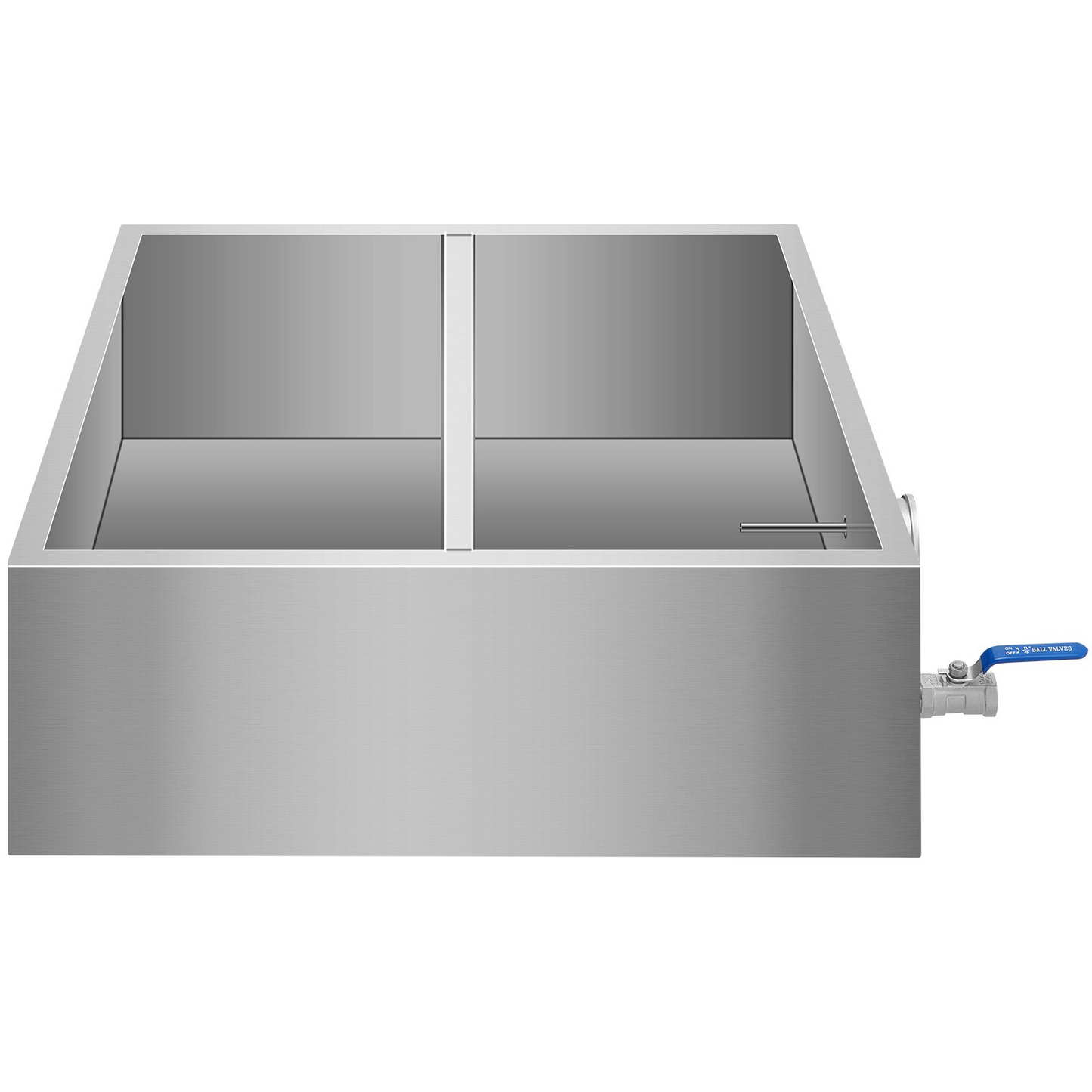 2'x2' Flow Divided Maple Syrup Pan w/Valve, Therm, Plugs. Evaporator