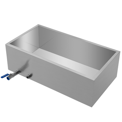 VEVOR Maple Syrup Evaporator Pan 30x16x9.5 Inch Stainless Steel Maple Syrup Boiling Pan with Valve for Boiling Maple Syrup