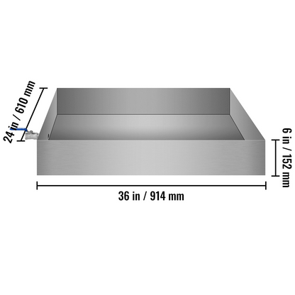 VEVOR Maple Syrup Evaporator Pan 36x24x6 Inch Stainless Steel Maple Syrup Boiling Pan for Boiling Syrup