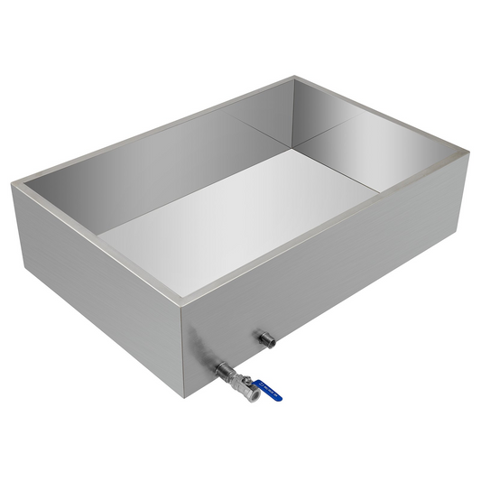 VEVOR Maple Syrup Evaporator Pan 36x24x9.5 Inch Stainless Steel Maple Syrup Boiling Pan with Valve