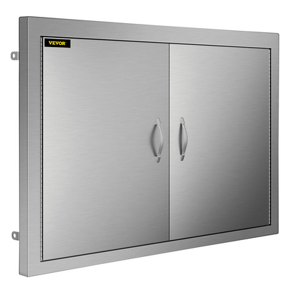 VEVOR BBQ Access Door 28W X 19H Inch, Double BBQ Door Stainless Steel, Outdoor Kitchen Doors for BBQ Island, Grill Station, Outside Cabinet