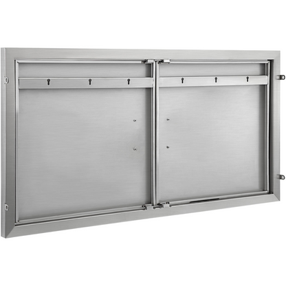 VEVOR BBQ Access Door 36W x 21H Inch, Double BBQ Door Stainless Steel, Outdoor Kitchen Doors for BBQ Island, Grill Station, Outside Cabinet