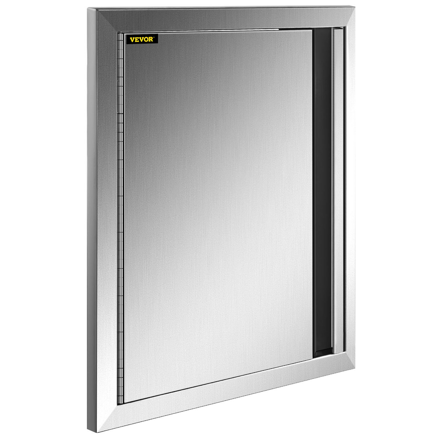 VEVOR BBQ Access Door 17W x 24H Inch, Vertical Single BBQ Door Stainless Steel with Recessed Handle, Outdoor Kitchen Doors for BBQ Island, Grill Station, Outside Cabinet