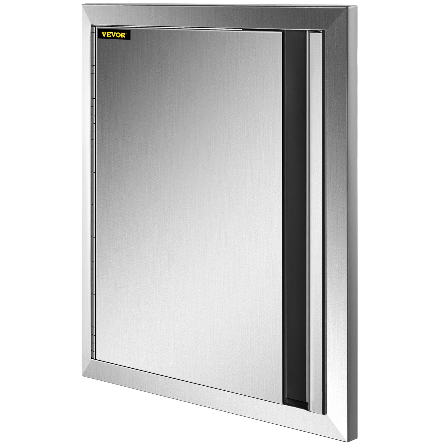 VEVOR BBQ Access Door 17W x 24H Inch, Vertical Single BBQ Door Stainless Steel with Recessed Handle, Outdoor Kitchen Doors for BBQ Island, Grill Station, Outside Cabinet