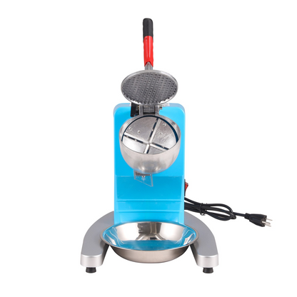 VEVOR Ice Crushers Machine, 220lbs Per Hour Electric Snow Cone Maker with 4 Blades, Stainless Steel Shaved Ice Machine with Cover and Bowl, 300W Ice Shaver Machine for Home and Commercial Use, Blue