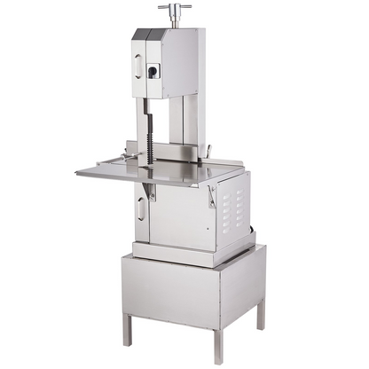 VEVOR Commercial Electric Meat Bandsaw, 2200W Stainless Steel Vertical Bone Sawing Machine, Workbeach 24.4" x 20.5", 0.16-8.7 Inch Cutting Thickness, Frozen Meat Cutter with 6 Blades for Rib Pork Beef