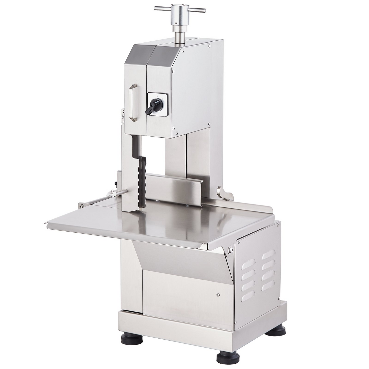 VEVOR Commercial Electric Meat Bandsaw, 2200W Stainless Steel Countertop Bone Sawing Machine, Workbeach 18.5" x 20.9", 0-7.1 Inch Cutting Thickness, Frozen Meat Cutter with 6 Blades for Rib Pork Beef