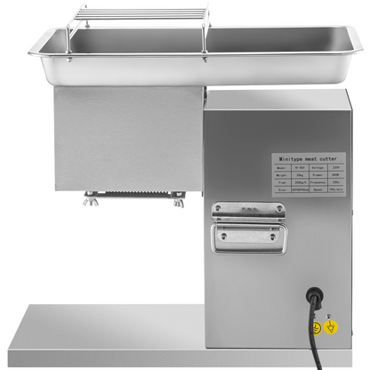 VEVOR Commercial Meat Cutter Machine 1100 LB/H 3mm Stainless Steel with Pulley 600W Electric Food Cutting Slicer for Kitchen Restaurant Supermarket Market