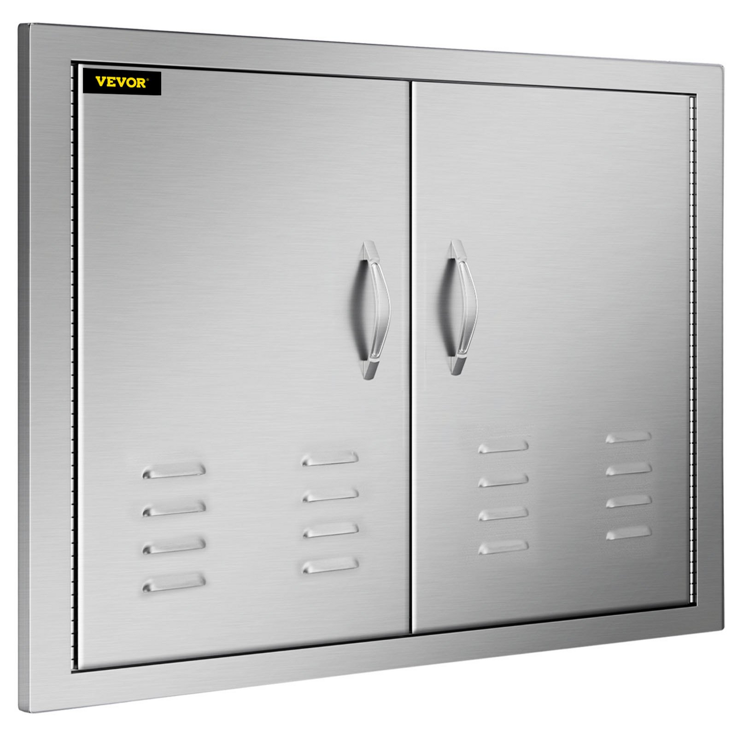 VEVOR 30W x 21H Inch Double Door with Vents BBQ Access Door Stainless Steel Outdoor Kitchen Doors for BBQ Island