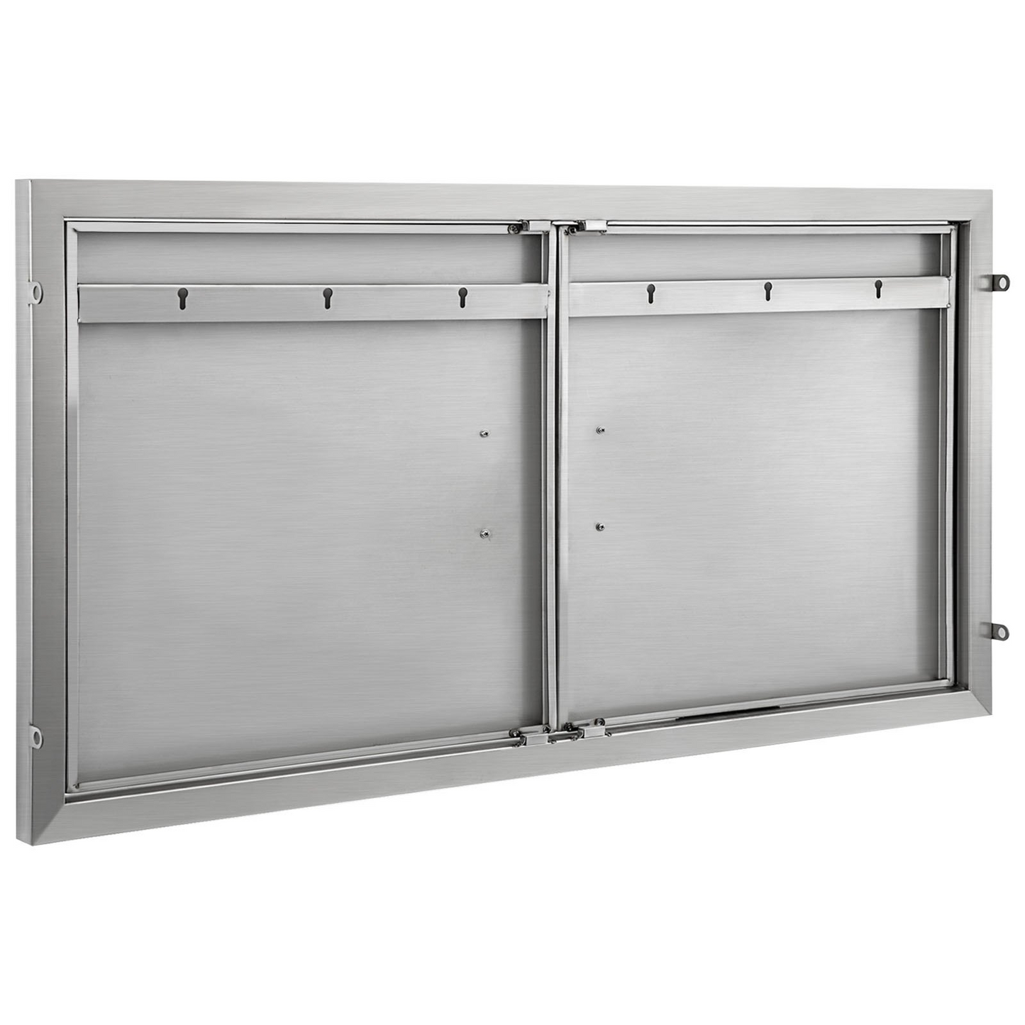 VEVOR BBQ Access Door 42W X 21H Inch, Double BBQ Door Stainless Steel, Outdoor Kitchen Doors for Commercial BBQ Island, Grilling Station, Outside Cabinet