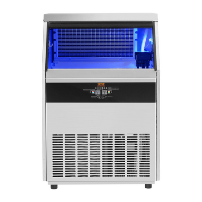 VEVOR Commercial Ice Maker, 330lbs/24H, Ice Maker Machine, 126 Ice Cubes in 12-15 Minutes, Freestanding Cabinet Ice Maker with 88lbs Storage Capacity LED Digital Display, for Bar Home Restaurant