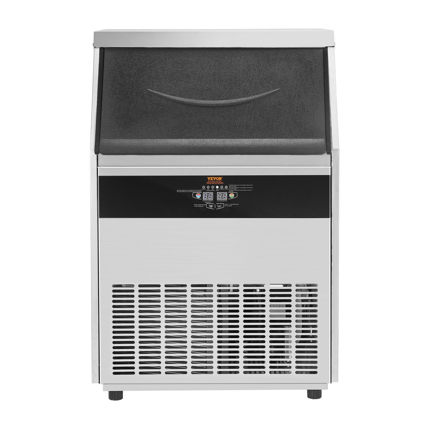 VEVOR Commercial Ice Maker, 330lbs/24H, Ice Maker Machine, 126 Ice Cubes in 12-15 Minutes, Freestanding Cabinet Ice Maker with 88lbs Storage Capacity LED Digital Display, for Bar Home Restaurant