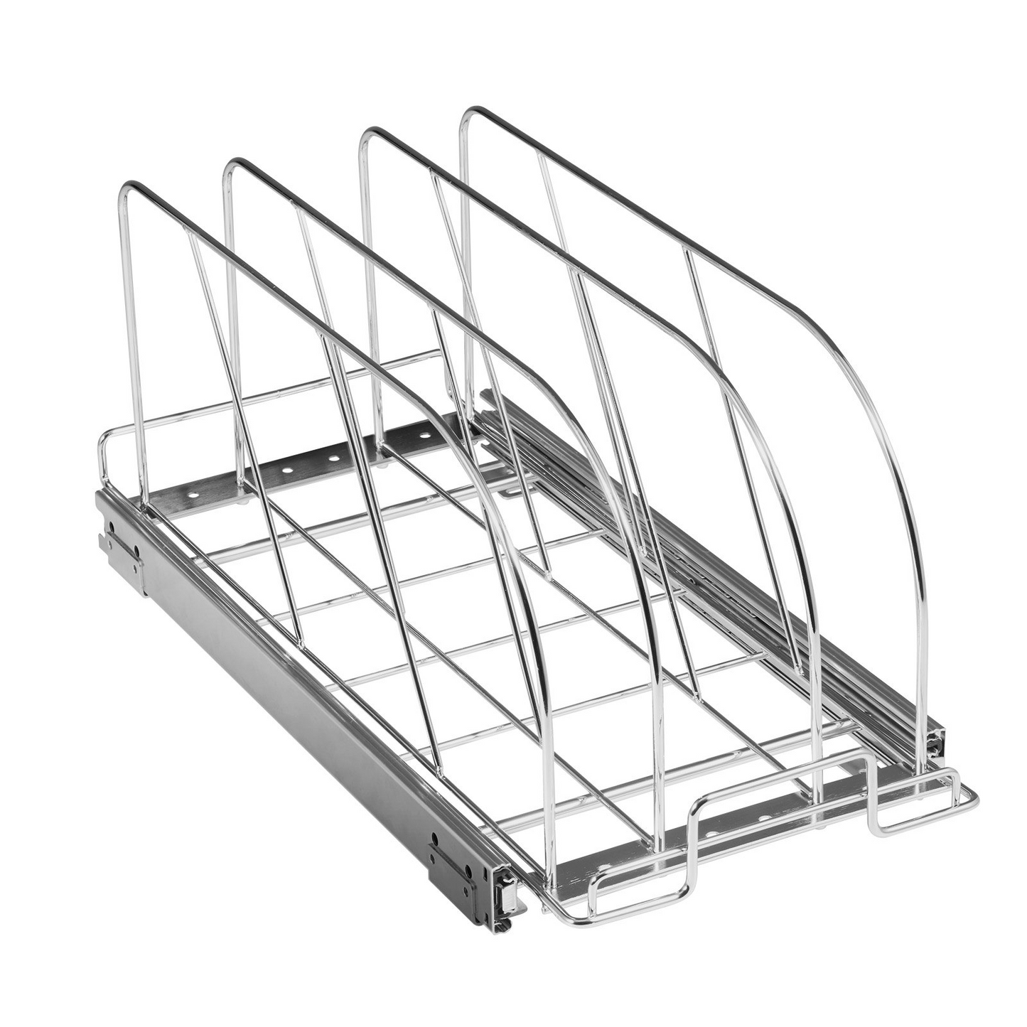 VEVOR Pan and Pot Rack, Expandable Pull Out Under Cabinet Organizer, Cookie Sheet Baking Pans tray Organization, Adjustable Wire Dividers, Steel Lid Holder for Kitchen Cabinet & Pantry Storage, 8.5"W