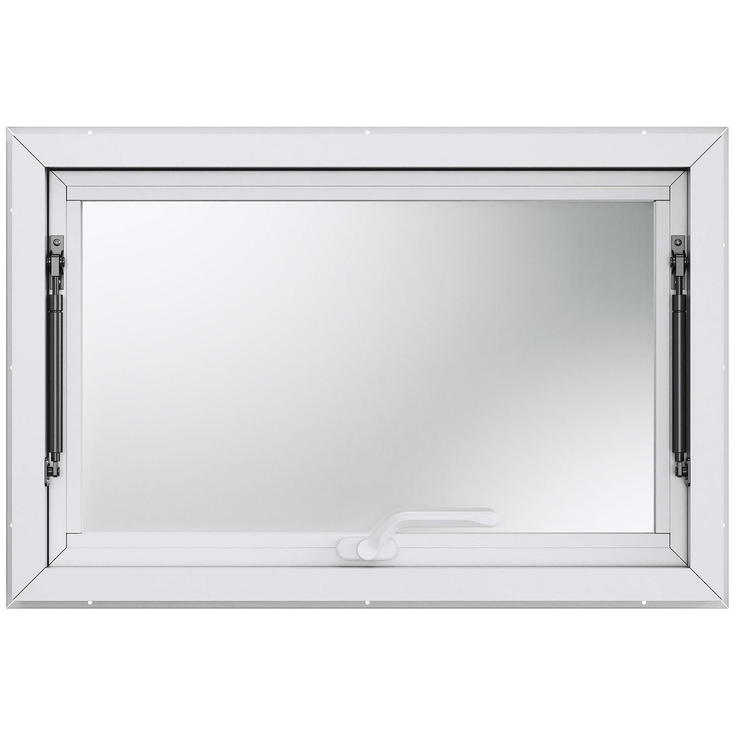 VEVOR Concession Window 36"x24", Aluminum Alloy Food Truck Service Window with Awning Door & Drag Hook, Up to 85 Degrees Stand Serving Window for Food Trucks Concession Trailers, Glass Not Included